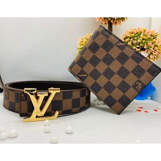 Combo ví + thắt lưng caro