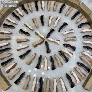 Giày búp bê nữ gót vuông chất da mềm sỉ giá rẻ