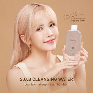 Nước tẩy trang làm sạch và giảm mụn S.O.B Tea Tree Cleasing Water