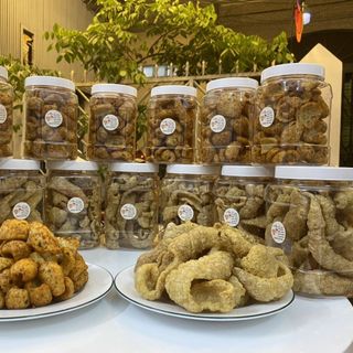 Da heo chiên giòn muối tỏi/muối truyền thống