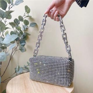 Túi xách tay, kẹp nách cao cấp phối xích phong cách hiện đại dị dự tiệc...