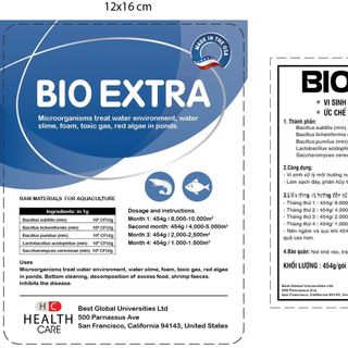 Bio Extra – Men vi sinh xử lý nước, xử lý đáy, ức chế vi khuẩn Vibrio