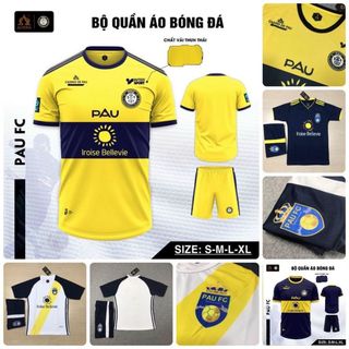 Quần Áo Bóng Đá, Đồ Đá Banh CLB PAU FC Vàng Chất Liệu Thun Thái Cao Cấp giá sỉ