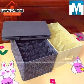 Túi vải đựng quần áo chia ngăn Hộp đựng quần jean áo sơ mi ngăn chia tủ cho bé sắp xếp tủ đồ gọn gàng Leos