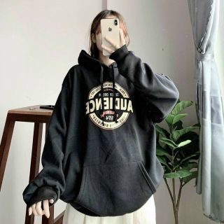 Áo hoodie tay phồng in chất thun nỉ logo in Audience form dưới 68kg