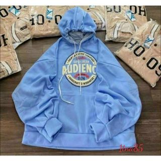 Áo hoodie tay phồng in chất thun nỉ logo in Audience form dưới 68kg