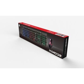Bộ bàn phím chuột gaming led Raibow Golden Filed KM032