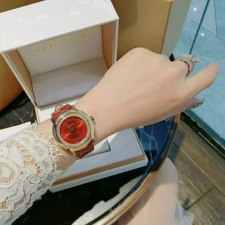 ĐỒNG HỒ VERRSACE DÂY DA ĐỎ CAO CẤP