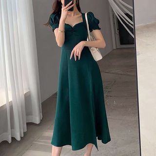 ĐẦM XÒE NHÚN NGỰC TAY PHỒNG - DT1653