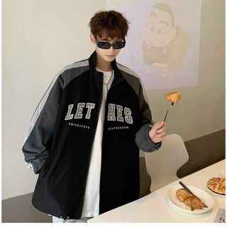 Áo khoác dù phối dây luồng logo in LET HES form dưới 70kg