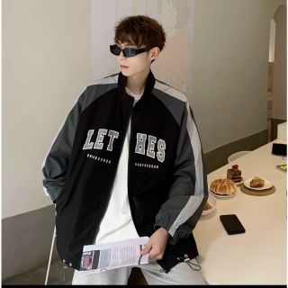 Áo khoác dù phối dây luồng logo in LET HES form dưới 70kg