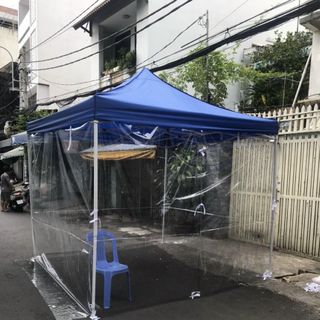 Nhà bạt , lều xếp kích thước 2m x 2m , giá rẻ tại xưởng ( có nhận may quây xung quanh lều)