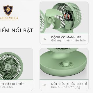 Quạt điện (Quạt điện cơ), để bàn, có lưới bảo vệ, hiệu: KAISA VILLA model JD-8116