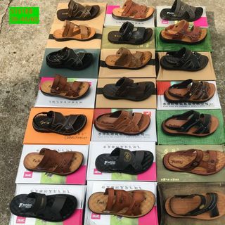 Sandal nam chất da đẹp có quai hậu giá rẻ