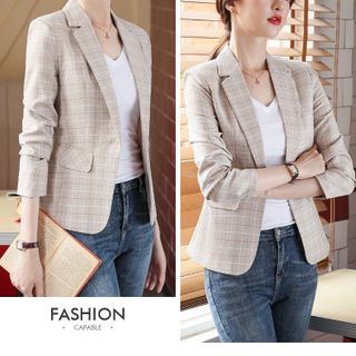 ÁO KHOÁC CARO CỔ VEST- DT1652