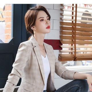 ÁO KHOÁC CARO CỔ VEST- DT1652