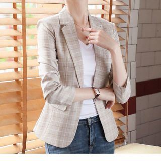 ÁO KHOÁC CARO CỔ VEST- DT1652