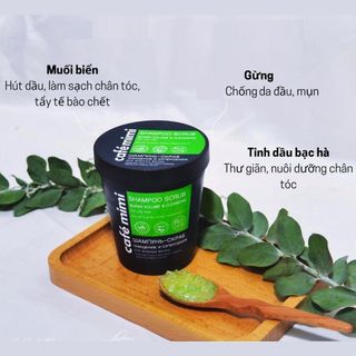 Cafe Mimi Dầu Gội Tẩy Tế Bào Chết Da Đầu Super Volume & Cleansing Shampoo Scrub xanh lá 330g