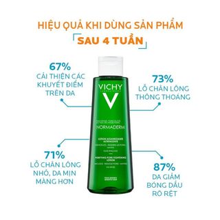 Toner Vichy Normaderm Purifying Pore Tightening Lotion nước cân bằng se khít lỗ chân lông cho da dầu mụn 200ml