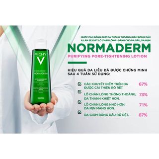 Toner Vichy Normaderm Purifying Pore Tightening Lotion nước cân bằng se khít lỗ chân lông cho da dầu mụn 200ml