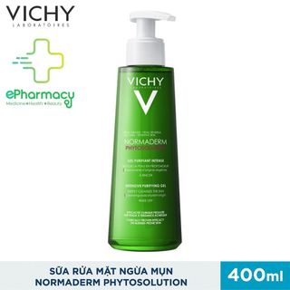 Sữa Rửa Mặt Cho Da Dầu Mụn Vichy Normaderm Phytosolution Intensive Purifying Gel làm sạch sâu, giảm bã nhờn 400ml