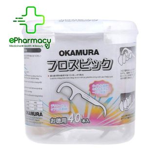 Tăm chỉ Okamura - Hộp tăm chỉ nha khoa Okamura chất lượng Nhật Bản (40 cây) giá sỉ