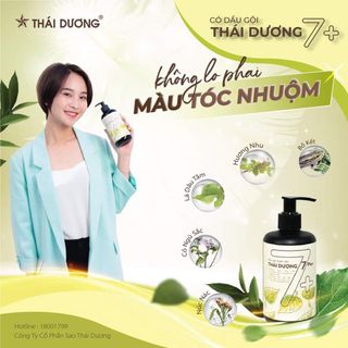Dầu Gội Dược Liệu Thái Dương 7 plus - Sao Thái Dương phục hồi tóc rụng và hư tổn 250ml