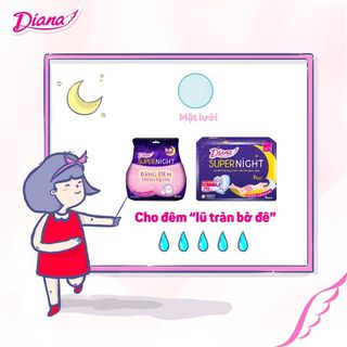 BVS Diana Ban Đêm - Băng Vệ Sinh Diana Sensi Dạng Quần Size M-L & S-M 2 Chiếc/Gói