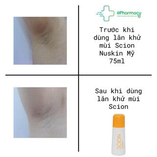 Lăn khử mùi SCION NUSKIN giảm tiết mồ hôi - Lăn nách Scion Mỹ khử mùi và dưỡng trắng [75ml]