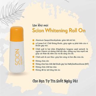 Lăn khử mùi SCION NUSKIN giảm tiết mồ hôi - Lăn nách Scion Mỹ khử mùi và dưỡng trắng [75ml]
