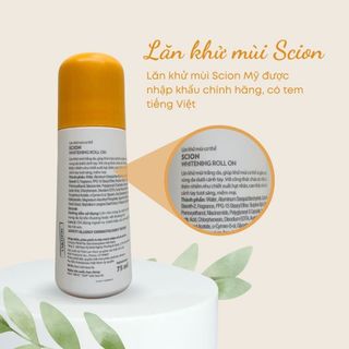 Lăn khử mùi SCION NUSKIN giảm tiết mồ hôi - Lăn nách Scion Mỹ khử mùi và dưỡng trắng [75ml]