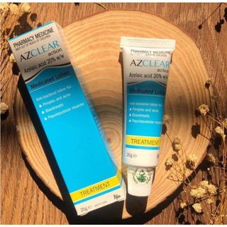 Kem dưỡng Azclear Action Medicated Lotion 20% Azelaic Acid - kem dưỡng giảm mụn mờ thâm Azclear 25g