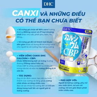 Viên Uống DHC Calcium + CBP bổ sung Canxi tăng chiều cao, giúp xương và răng chắc khỏe 90 ngày