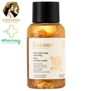 Nước Tẩy Trang Cocoon Rose Micellar Water Tinh dầu hoa hồng làm sạch sâu và phục hồi da khô 140ml giá sỉ