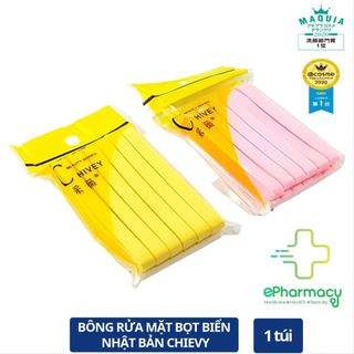 Bông nở rửa mặt Chivey - Bọt biển rửa mặt Chivey - Bịch 12 miếng giá sỉ