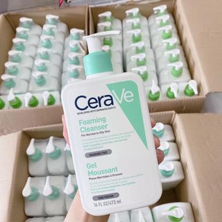 Sữa Rửa Mặt CeraVe Gel Moussant Foaming Facial Cleanser bản Pháp cho da dầu nhạy cảm