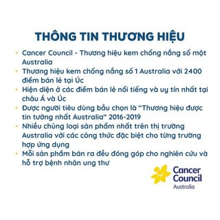 Sữa Chống Nắng Cancer Council Face Day Wear Fluid Matte Sunscreen siêu mỏng nhẹ 50ml