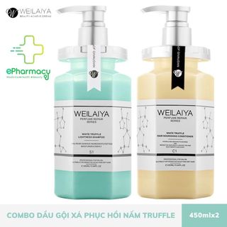 Weilaiya Set Dầu Gội Xả Phục Hồi Nấm White Truffle chống lão hóa da đầu và mượt tóc cho tóc hư tổn 450mlx2 giá sỉ