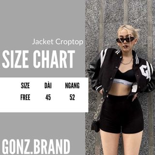 Áo khoác croptop đen tay da mềm - Croptop GONZ (chính hãng)