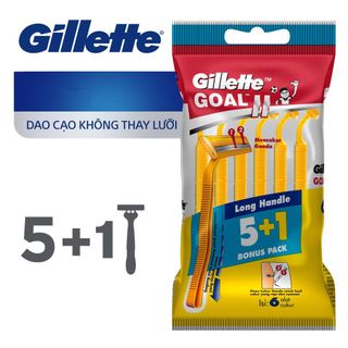 Dao cạo râu Gillette cán vàng túi 5 + 1 cái - Dao cạo Gillette Super Thin II