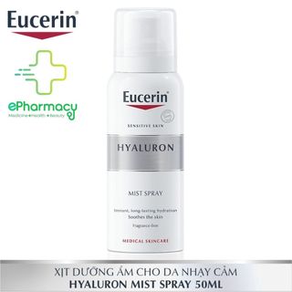 Xịt Dưỡng Ẩm Eucerin Hyaluron Mist Spray cấp ẩm cho da nhạy cảm, da lão hóa 50ml giá sỉ