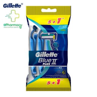 Dao cạo râu Gillette Blue 2 Plus Cán xanh - Dao cạo Gillette Blue II Plus (5+1 cái/gói) giá sỉ