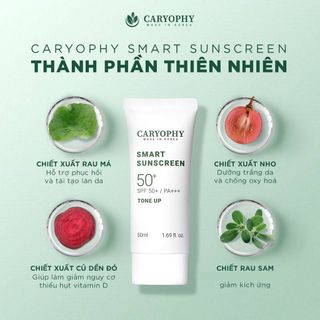 Kem Chống Nắng Caryophy Smart Tone-up Sunscreen ngừa mụn, nâng tone sáng da SPF50+ PA+++ 50ml