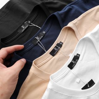 Quần áo thun nam, áo thun cổ tròn chất cotton 4c cao cấp xịn , đường may tỉ mỉ- dập nỗi công nghệ mới chống rạn chống bong tróc khi giặt máy size từ 55kg - 88kg