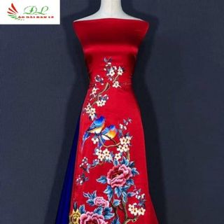 Xưởng sỉ - vải ÁO DÀI ĐAN LÊ thêu lắc tay 0001