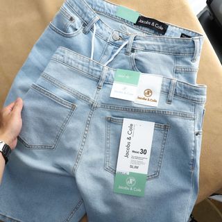 quần short jean nam chất vải jeans mịn đẹp, dày dặn, co giãn tốt, đường may chỉnh chu size từ 55kg - 88kg