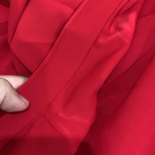 BỘ ÁO DÀI LỤA MĨ MÀU ĐỎ