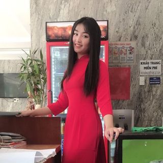 BỘ ÁO DÀI LỤA MĨ MÀU ĐỎ