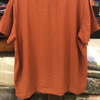 Áo đũi thêu cộc tay dáng xuông