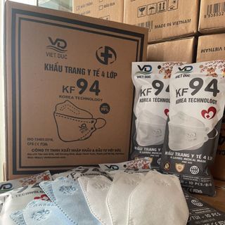 Khẩu trang KF94 Việt Đức ship toàn quốc ( 1 thùng 30 bịch 10 chiếc )